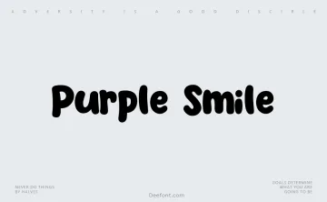 Purple Smile Font