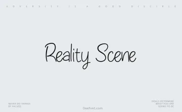 Reality Scene Font