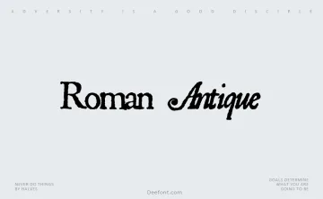 Roman Antique Font