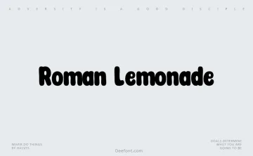 Roman Lemonade Font