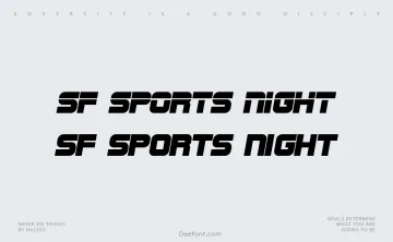SF Sports Night Font