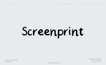 Screenprint Font