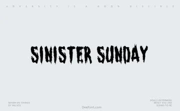 Sinister Sunday Font