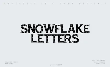 Snowflake Letters Font
