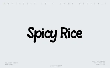 Spicy Rice Font