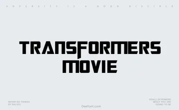 Transformers Movie Font