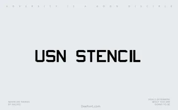 USN Stencil Font