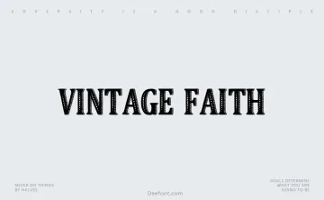Vintage Faith Font