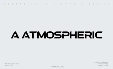 A Atmospheric Font