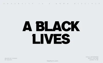 A Black Lives Font