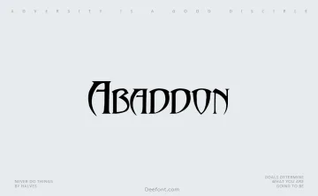 Abaddon Font
