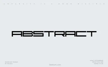 Abstract Font