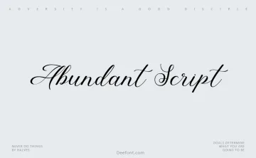 Abundant Script Font