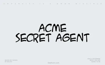 ACME Secret Agent Font