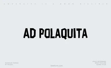 AD Polaquita Font