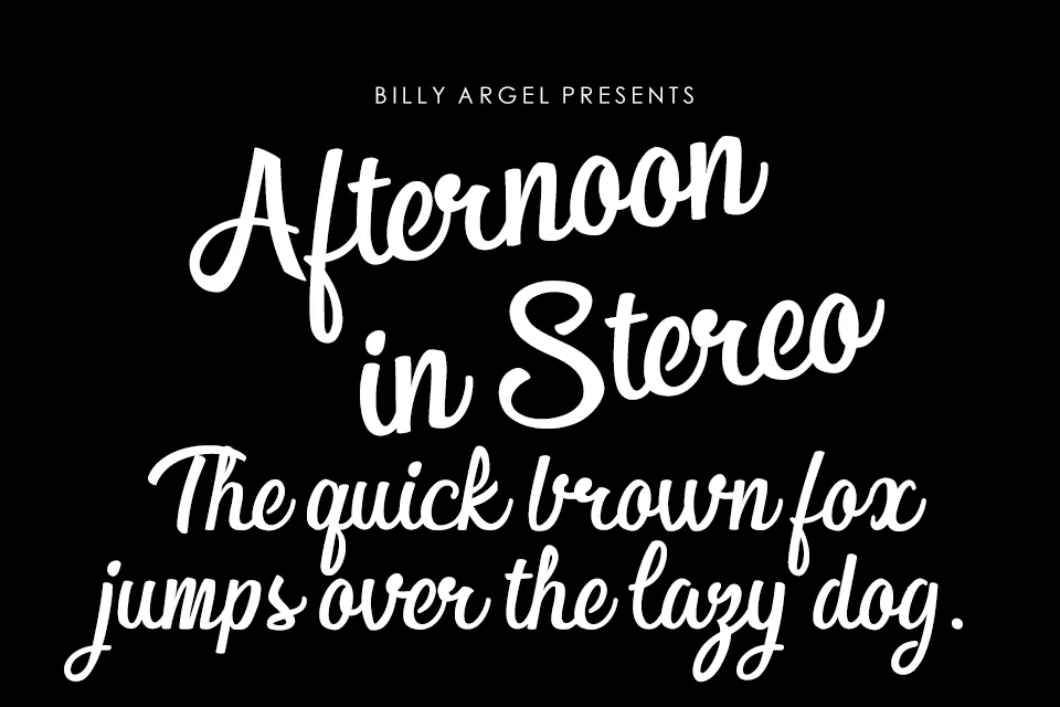 Afternoon in Stereo Font