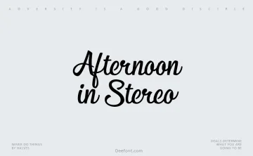 Afternoon in Stereo Font