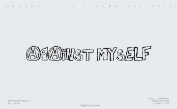 Against Myself Font