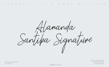 Alamanda Santika Signature Font