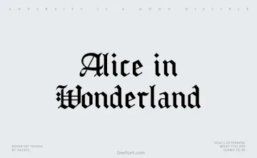 Alice in Wonderland Typeface