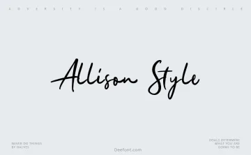 Allison Style Font