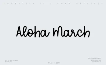 Aloha March Font