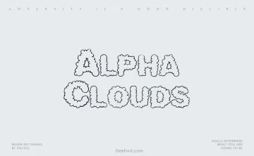 Alpha Clouds Font