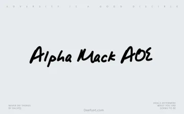 Alpha Mack AOE Font