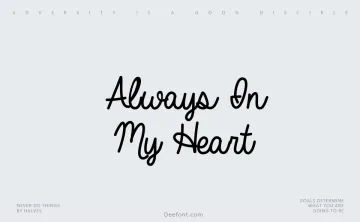 Always In My Heart Font