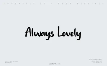 Always Lovely Font