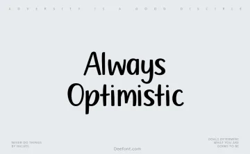 Always Optimistic Font