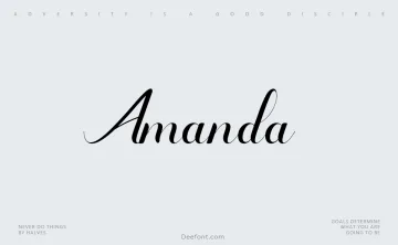Amanda Script Font