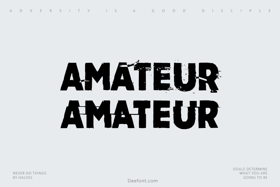 Amateur Font