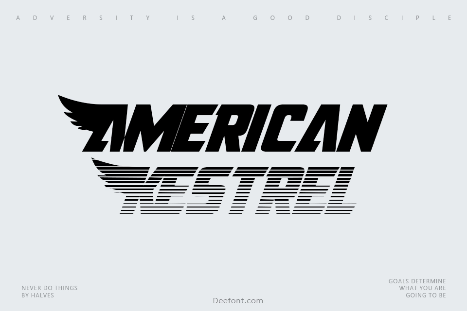 American Kestrel Font