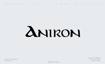 Aniron Font