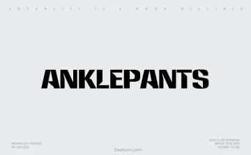 Anklepants Font