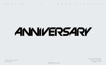 Anniversary Font