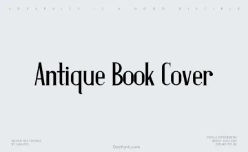 Antique Book Cover Font
