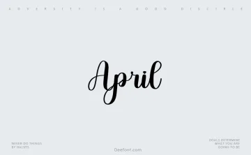 April Script Font