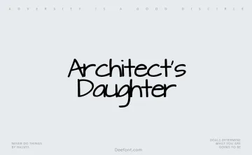 Architect’s Daughter Font
