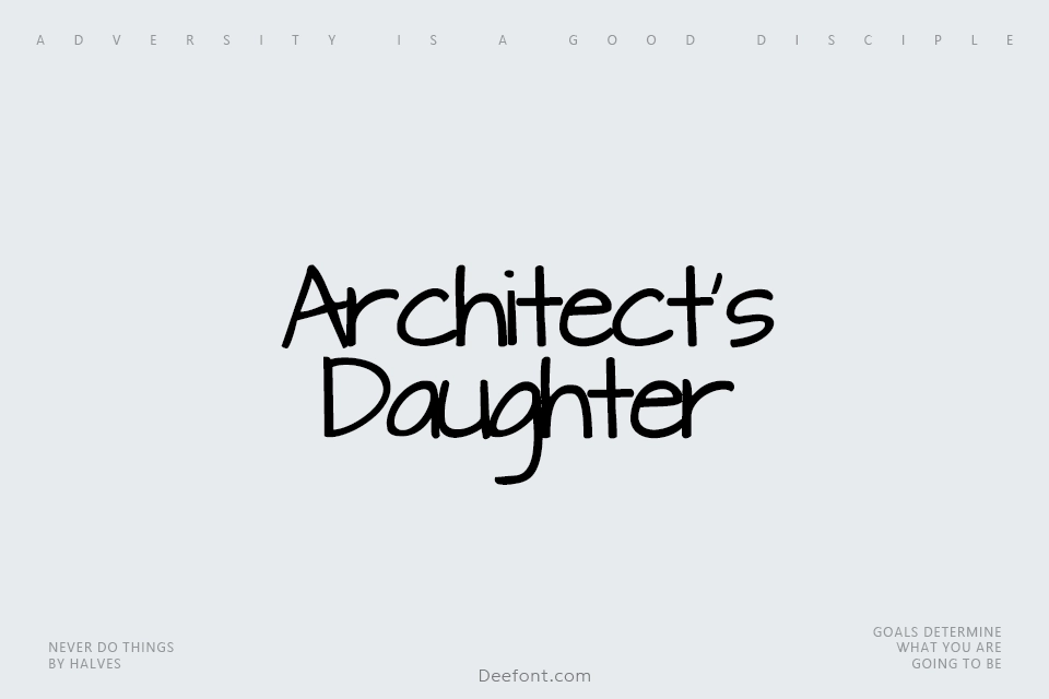Architect's Daughter Font