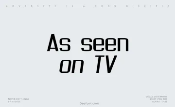 As seen on TV Font