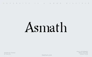Asmath Font