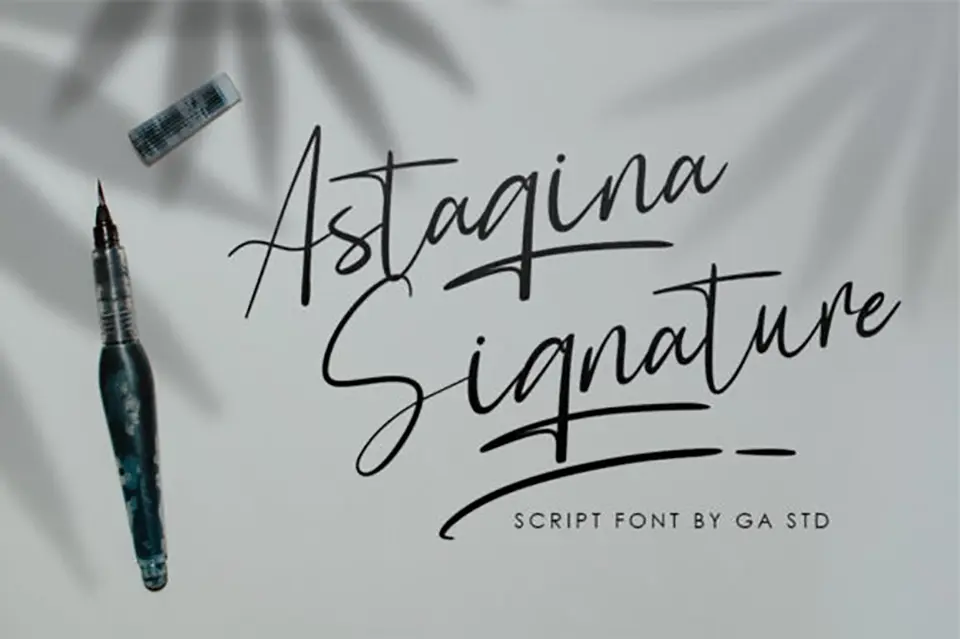 Astagina Signature Font