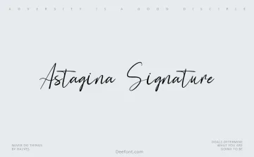 Astagina Signature Font