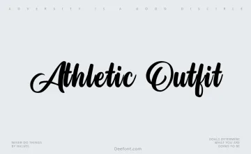 Athletic Outfit Font