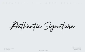 Authentic Signature Font