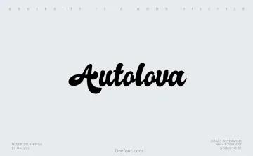 Autolova Font