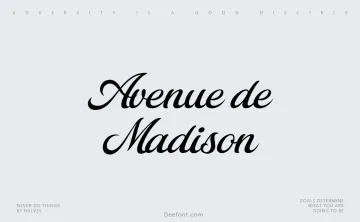 Avenue de Madison Font