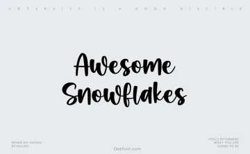 Awesome Snowflakes Font